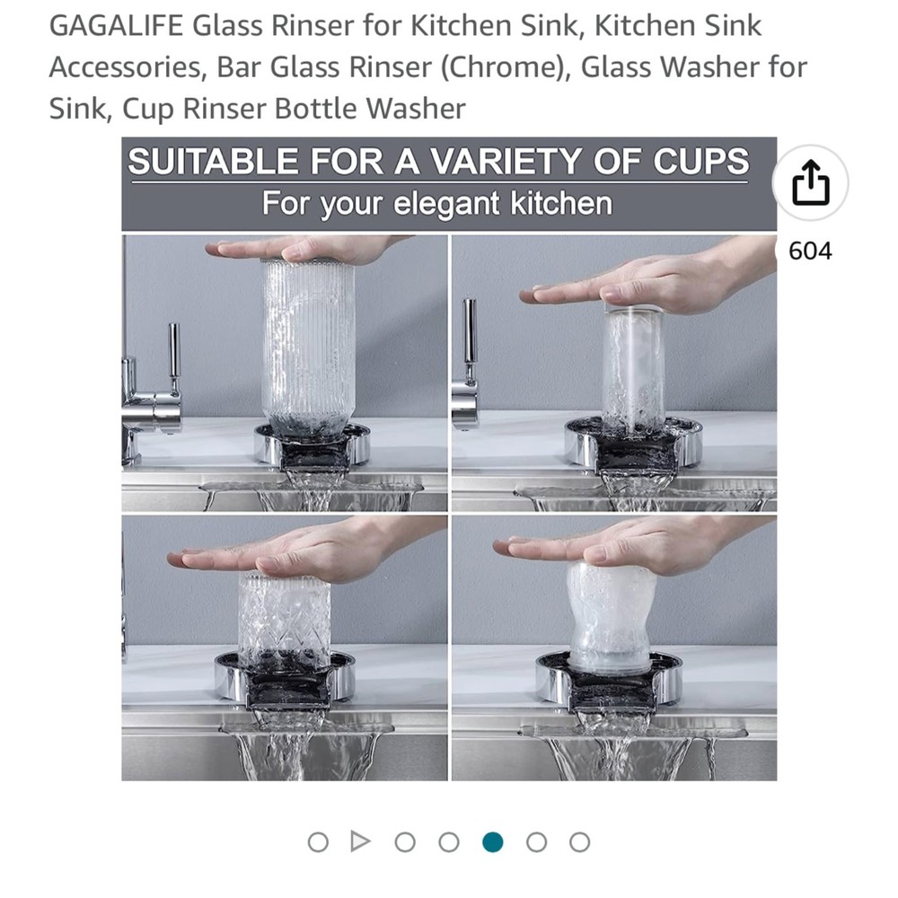 GLASS/BOTTLE RINSER FOR KITCHEN SINK